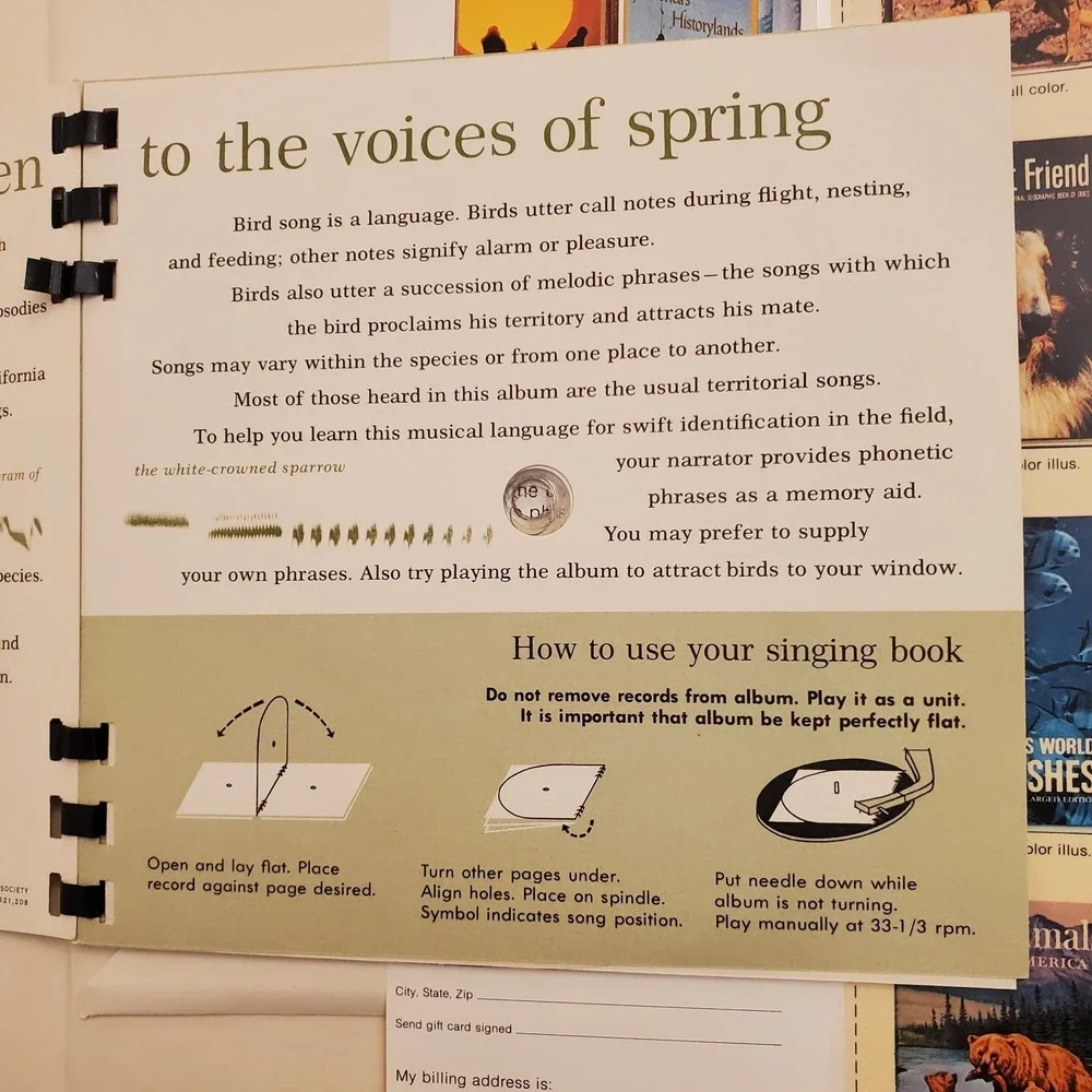 Song & Garden Birds of North America 2 Vol Set w/ Records Slipcase‎ - Nat Geo